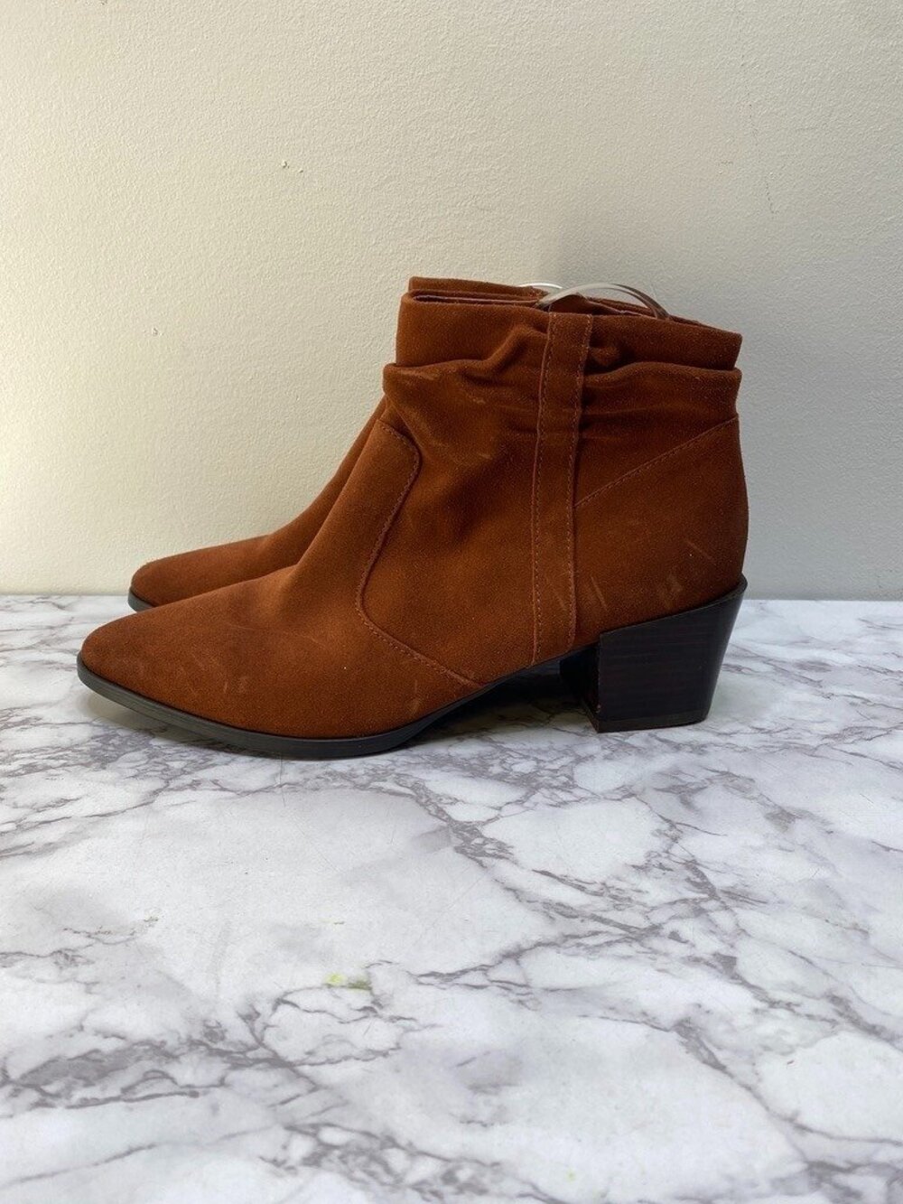 Naturalizer Gina Terracotta Suede Ankle Bootie SZ 10
